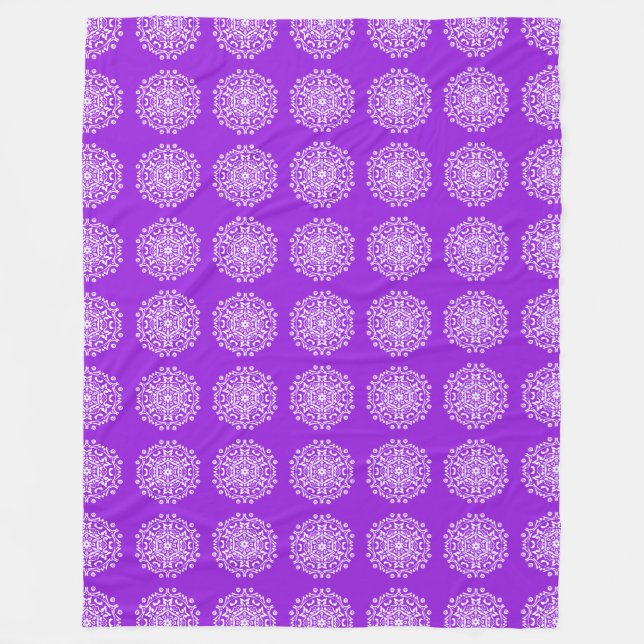 Amethyst Mandala Fleecedecke (Vorderseite)