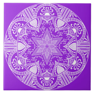Amethyst Mandala Fliese