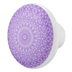 Amethyst-Mandala-Musterdesign Keramikknauf