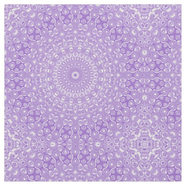 Amethyst Mandala Pattern Design Stoff (Nahaufnahme)