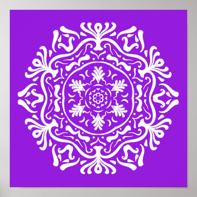 Amethyst Mandala Poster (Vorne)