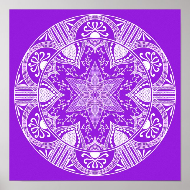 Amethyst Mandala Poster (Vorne)