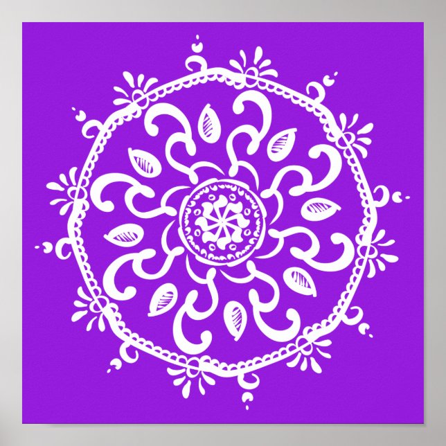 Amethyst Mandala Poster (Vorne)