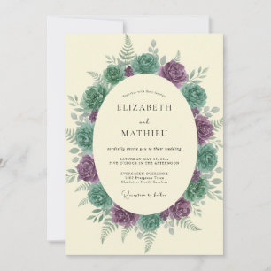 Amethyst Meeresschaum Sukkulenten Eukalyptus Hochz Einladung