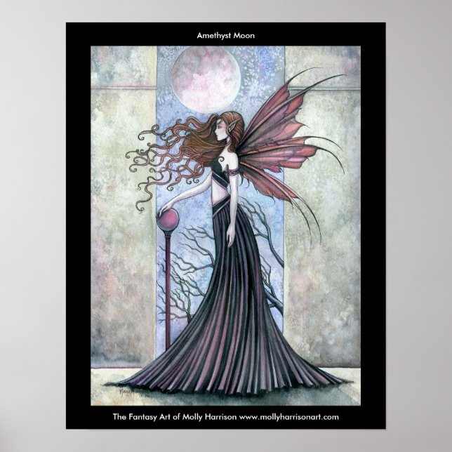 Amethyst Moon Fairy Poster von Molly Harrison (Vorne)
