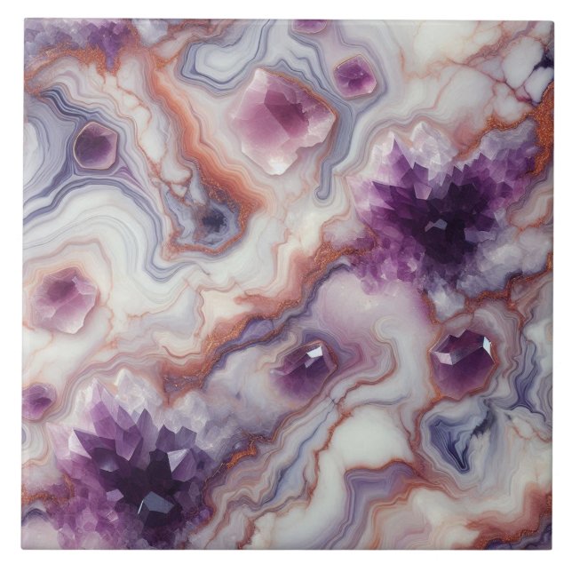 Amethyst Mosaic: Twilight Fliese (Vorderseite)