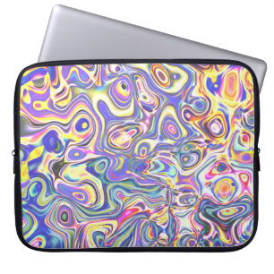 Amethyst Multicolor Amoeba Muster Laptopschutzhülle