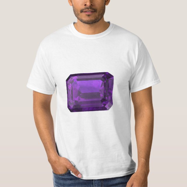 Amethyst Octagon Gemstone T - Shirt (Vorderseite)