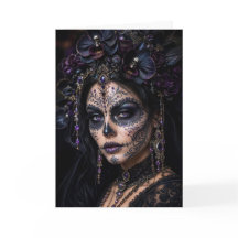 Amethyst Orchid Calavera – Gothic Sugar Skull