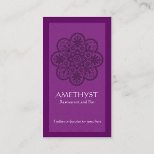 Amethyst Ornament Business Card Visitenkarte