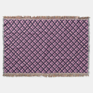 Amethyst Peach Pink Lila Lilac Streifen Kariert Decke