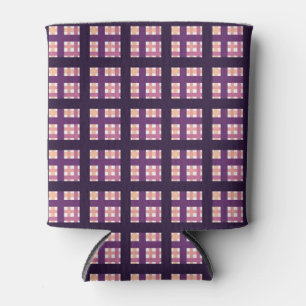 Amethyst Peach Pink Lila Lilac Streifen Kariert Dosenkühler