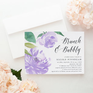 Amethyst Peony   Brautparty Brunch Einladung