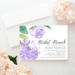 Amethyst Peony Invitation de Brunch nuptial