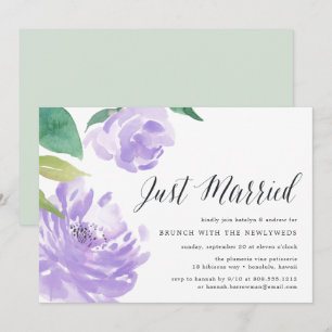 Amethyst Peony   Invitation de Mariage Brunch
