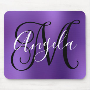 Amethyst personalisiertes Monogramm Mousepad