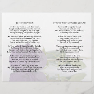 Amethyst Purple Rose Programme de mariage Insertio