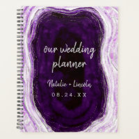 Améthyst Purple & Silver Géode Agate Plans Mariage