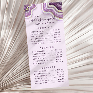 Amethyst Purpur Glitter Achat Geode Luxus Chic Werbekarte