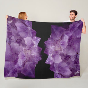 Amethyst Raw Stones Fleecedecke