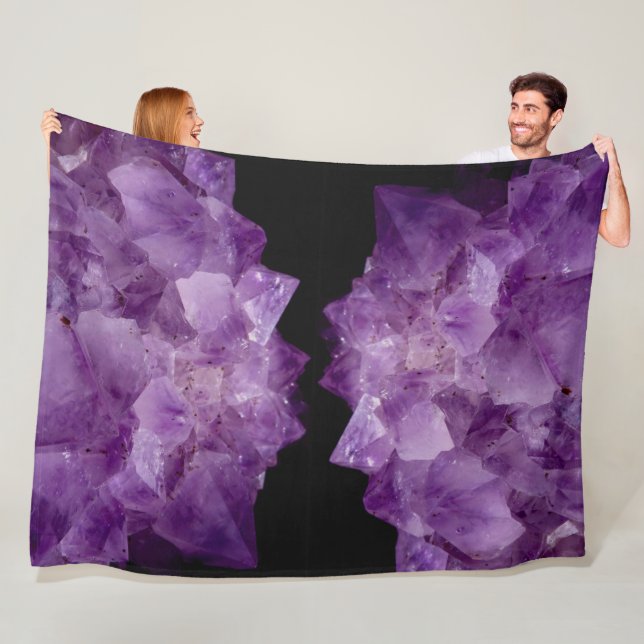 Amethyst Raw Stones Fleecedecke (Beispiel)
