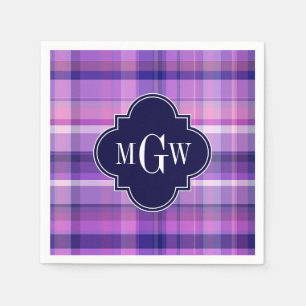 Amethyst rosa Marine-weißes adrettes Serviette