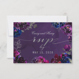 Amethyst Sapphire Jewel Tone 3 UAWG Speisen RSVP Karte