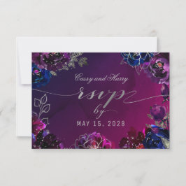 Amethyst Sapphire Ombr Jewel Tone Meal Choice UAWG RSVP Karte