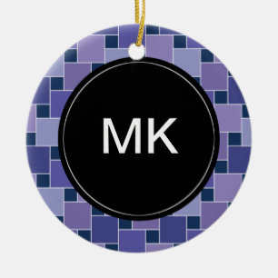 Amethyst Square Keramikornament