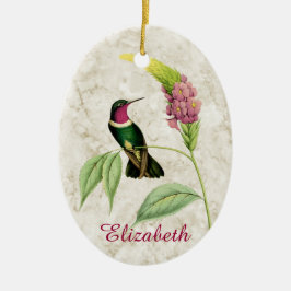 Amethyst Throated Hummingbird Ornament