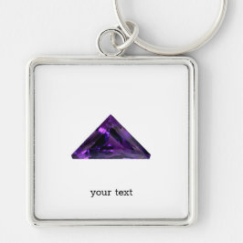 Amethyst Triangle, Februar Birthstone, Lila Schlüsselanhänger