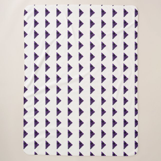 Amethyst Triangle, Februar Birthstone, Lila Sherpadecke (Vorderseite)