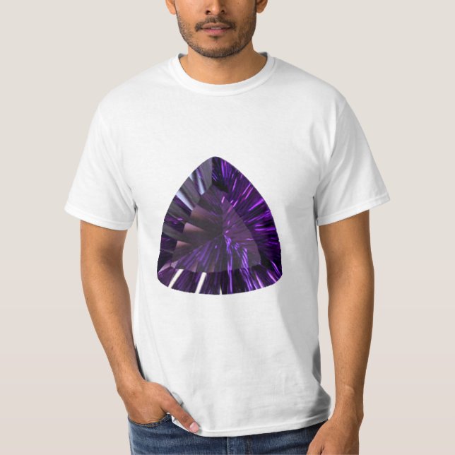 Amethyst Triangle Gemstone T - Shirt (Vorderseite)