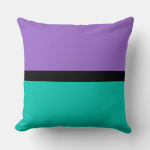 Amethyst und Amazonit - fester Farbhintergrund Kissen