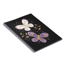 Amethyst- und Goldschmetterlinge Notizblock