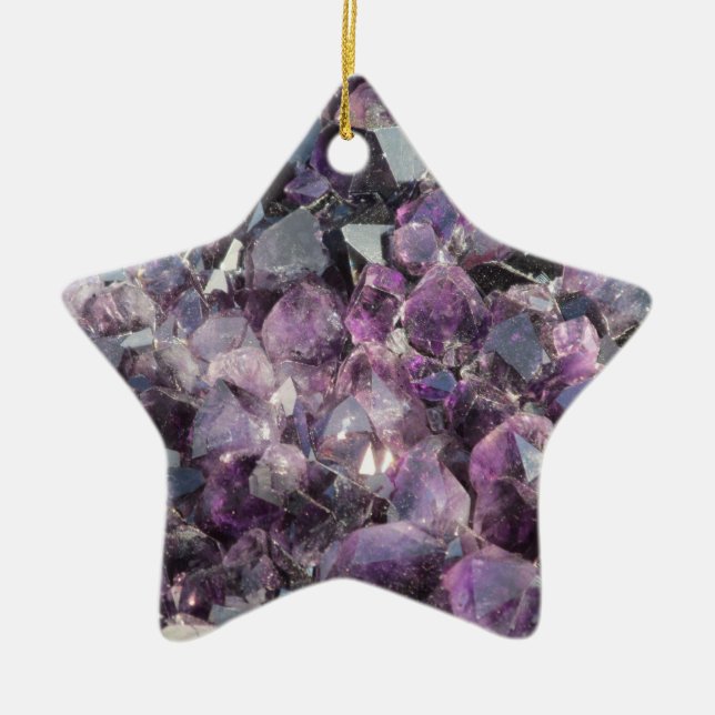 Amethyst Verzierung Keramik Ornament (Vorne)
