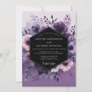 Amethyst Vesperal Flora Hochzeit Einladung