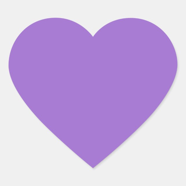 Amethyst (Vollfarbe) Herz-Aufkleber (Vorderseite)