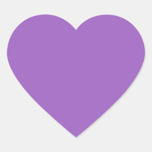 Amethyst (Vollfarbe) Herz-Aufkleber