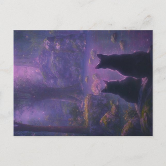 Amethyst-Wald Feiertagspostkarte (Vorderseite)