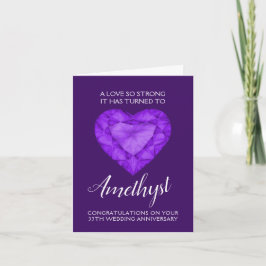 Amethyst Wedding Anniversary Liebe so stark Karte