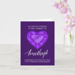 Amethyst Wedding Anniversary Liebe so stark Karte