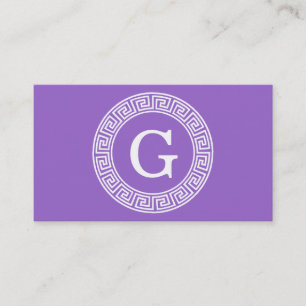 Amethyst weißes griechisches SchlüsselRnd Visitenkarte