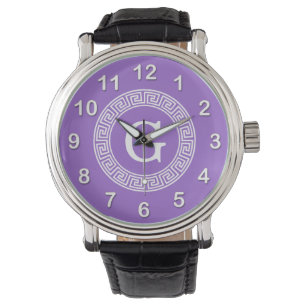 Amethyst Welch griechischer Schlüsselrahmen erste  Armbanduhr