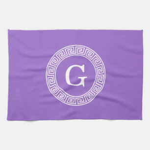 Amethyst Welch griechischer Schlüsselrahmen erste  Geschirrtuch