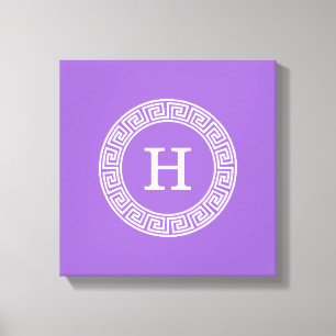 Amethyst Welch griechischer Schlüsselrahmen erste  Leinwanddruck
