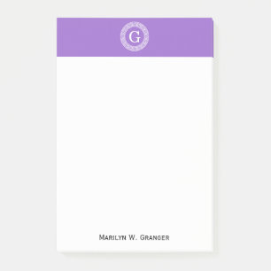 Amethyst Welch griechischer Schlüsselrahmen erste  Post-it Klebezettel