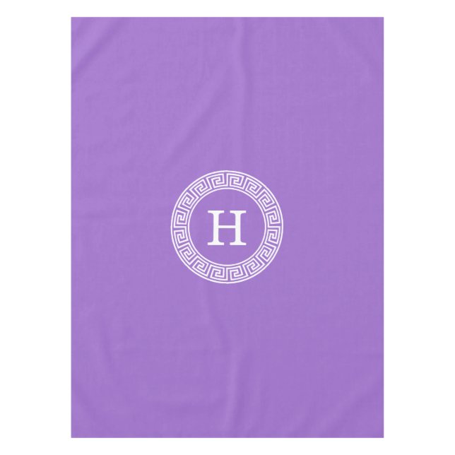 Amethyst Welch griechischer Schlüsselrahmen erste  Tischdecke (Vorderseite)