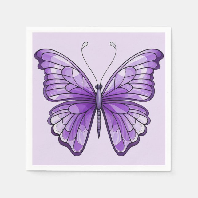 Amethyst Wings Paper Napkin Serviette (Vorderseite)