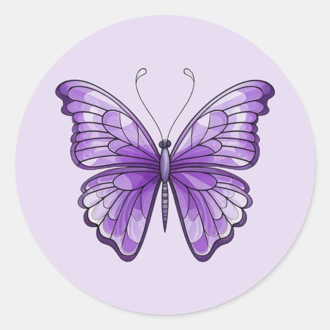 Amethyst Wings Sticker (Vorderseite)